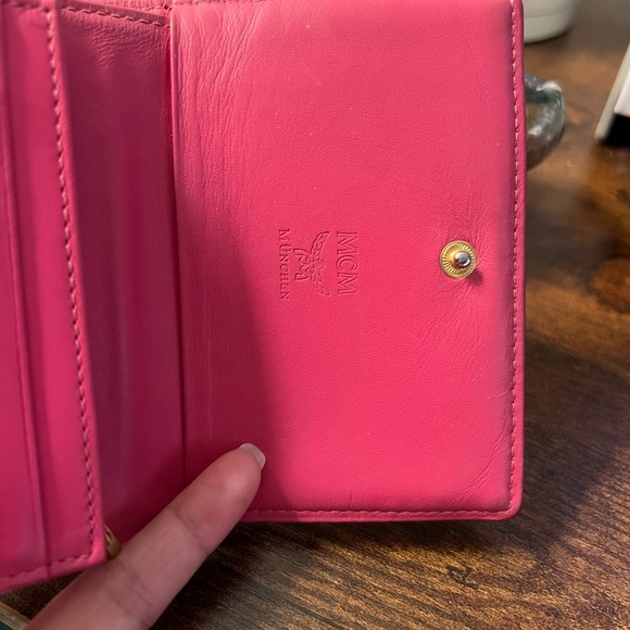 Preowned MCM White and Red Cherry Pattern Wallet - Picture 7 of 11